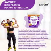 6 - Savory High Protein Peanut Butter, 500 g Creamy
