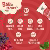 4 - Better Food Factory Gut Health Bar, 12 bar(s) Mixed Berries