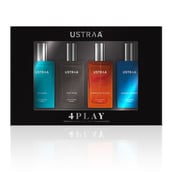 1 - Ustraa Four Play Miniature Cologne Set for Men, 4 Piece(s)/Pack Each 20ml (Scuba + Tattoo + Ammunition + Base Camp)