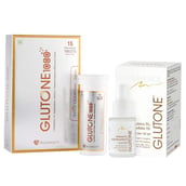5 - Glutone 1000 Setria Glutathione Effervescent 15 Tablets & Skin Brightening Serum Combo,  for Evens Skin Tone  30 ml 