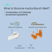 3 - Glutone Hydra Mouth Melt L-Glutathione with Ceramosides, for Glowing Hydrated Skin (Pack of 3) 10 sachets/pack