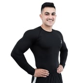2 - Athflex Men's Full Sleeve Edge Compression T-Shirt,  Medium  Black 