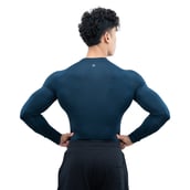 4 - Athflex Men's Full Sleeve Edge Compression T-Shirt,  Small  Navy Blue 