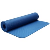 Strauss TPE Eco Friendly Yoga Mat,  Blue  6mm 