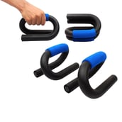 2 - Strauss Power Push up Bar, Black and Blue Free Size