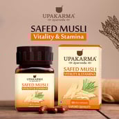 9 - Upakarma Ayurveda Safed Musli 500mg,  90 capsules 