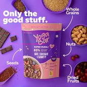 5 - Yogabar Super Muesli Combo Pack,  700 g  (Fruits + Nuts & Seeds) & (Dark Chocolate + Cranberry) 