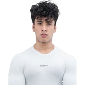 6 - Athflex Men's Full Sleeve Ace Compression T-Shirt,  Large  White 