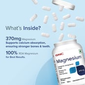 4 - GNC Magnesium (370mg),  Unflavoured  120 capsules 