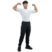 7 - Athflex Men's High-Neck Compression T-Shirt,  Medium  White 