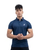 1 - Athflex Men's Regular Fit Half Sleeve Pique Polo T-Shirt,  Large  Berry Blue 