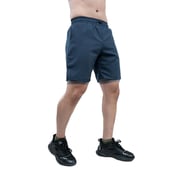 2 - Athflex Men's Nylon-Spandex Workout 2in1 Shorts,  XXL  Navy Blue 