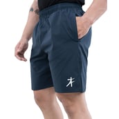 5 - Athflex Men's Regular fit Knee Length Velocity Slit Shorts,  Large  Blue 