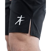 7 - Athflex Men's Regular fit Knee Length Velocity Slit Shorts,  Large  Black 