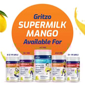 3 - Supermilk Gritzo Protein & Nutrition Drink Mix 4-7 Yrs,  400 g  Mango Delight 