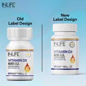 6 - INLIFE Vitamin D3 (600 IU),  60 capsules  Unflavoured 