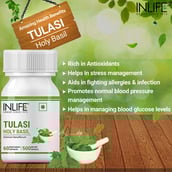 3 - INLIFE Tulasi Holy Basil,  60 capsules 