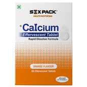 front - Six Pack Nutrition Calcium Effervescent,  Orange  60 tablet(s) 