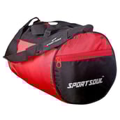 1 - SportSoul Workout & Gym Set Combo,  Red & Black (Wrist Supports) 