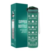 1 - MuscleBlaze Sipper Water Bottle, Forest Green 1 L