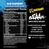 4 - Mutant Geaar Complete Essential Amino Acids, Blue Raspberry 0.92 lb 30 Servings