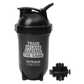 1 - GHC Nutrigize Smart Classic Leakproof Protein Shaker Bottle, Black 500 ml