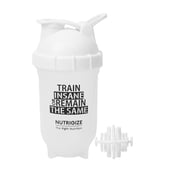 1 - GHC Brisqore Smart Classic Leakproof Protein Shaker,  White  500 ml 