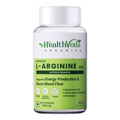 1 - Health Veda Organics L Arginine 1000 mg,  60 capsules 