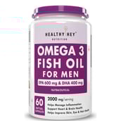 1 - HealthyHey Nutrition Omega 3 Fish Oil for Men,  60 softgels 