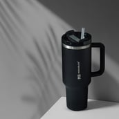 8 - MuscleBlaze Stainless Steel Insulated Tumbler,  Phantom Black  1.2 L