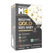 12 - MuscleBlaze Biozyme Gold 100% Whey,  0.39 lb  Monk Fruit Sweetened Chocolate Hazelnut Travel Pack