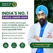 9 - Vlado's Himalayan Organics Karela Jamun Dia Care Juice,  Unflavoured  1 L 