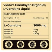 2 - Vlado's Himalayan Organics L-Carnitine Liquid 3000mg,  450 ml  Strawberry Kiwi 