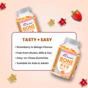 4 - Dr. Morepen Bone Support with Calcium & Vitamin D, 60 gummies Strawberry & Mango