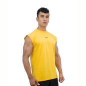 3 - Athflex Men's Sleeveless Elevate Boxy Tank,  Small  Yellow 