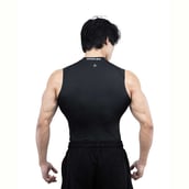 4 - Athflex Men's Sleeveless Hustle Highneck Compression Tank,  Small  Black 