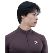 5 - Athflex Men's Compression Fit Hustle Highneck Pullover, Aubergine Small