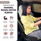 3 - Betterhood Car Headrest, Free Size Grey (Pack of 2)