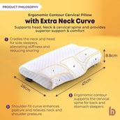 6 - Betterhood Contour Cervical Pillow, Medium White