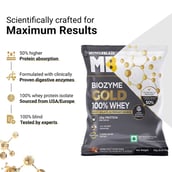5 - MuscleBlaze Biozyme Gold 100% Whey,  0.39 lb  Monk Fruit Sweetened Chocolate Hazelnut Travel Pack