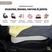 2 - betterhood Car Seat Cushion, Grey for Lumbar Support