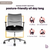 4 - betterhood Coccyx Seat Cushion,  Black  for Chair 