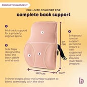 5 - betterhood Back Support Cushion,  Peach  for Chair 
