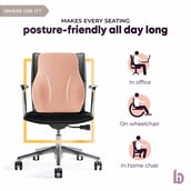 4 - betterhood Back Support Cushion,  Peach  for Chair 