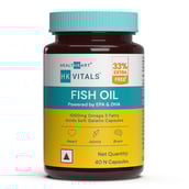 1 - HealthKart HK Vitals Fish Oil 1000mg with 180mg EPA and 120mg DHA,  40 capsules 