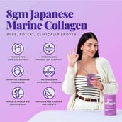 3 - TruNativ Advanced Collagen Peptides,  6 sachets/pack  Blueberry Lavender (Japanese Marine Collagen Type 1 & 3) 