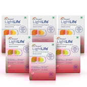1 - Dr. Morepen LightLife Pre-Meal Nutrition,  10 sachets/pack  Litchi (Pack of 6) 