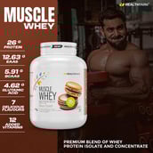 6 - Healthfarm Muscle Whey,  4.4 lb  Choco Crunch 