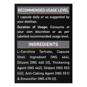 8 - MuscleBlaze L-Carnitine L-Tartrate,  60 capsules  Unflavoured 