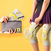 1 - betterhood Premium Knee Sleeve with with Gel Pad & Side Stabilizers,  Grey (Pack of 2)  Large 